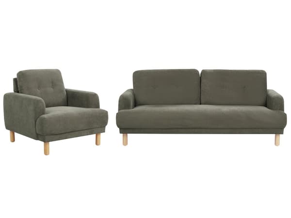 Sofasæt Mørkegrøn Fløjl 4 Personers Sofagruppe Design Stue Indretning