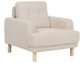 Miniatyrbild 9 av 11: Soffgrupp 3-sits Soffa Fåtölj Beige Manchestertyg Träben Loveseat Retro Minimalistiska Vardagsrumsmöbler
