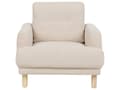 Miniatyrbild 10 av 11: Soffgrupp 3-sits Soffa Fåtölj Beige Manchestertyg Träben Loveseat Retro Minimalistiska Vardagsrumsmöbler
