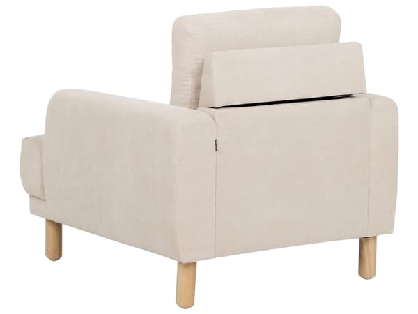 Soffgrupp 3-sits Soffa Fåtölj Beige Manchestertyg Träben Loveseat Retro Minimalistiska Vardagsrumsmöbler