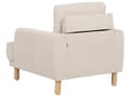 Miniatyrbild 11 av 11: Soffgrupp 3-sits Soffa Fåtölj Beige Manchestertyg Träben Loveseat Retro Minimalistiska Vardagsrumsmöbler