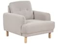 Miniatyrbild 8 av 11: Soffgrupp 3-sits Soffa Fåtölj Taupe Polyestertyg Träben Loveseat Retro Minimalistiska Vardagsrumsmöbler