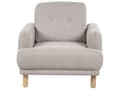 Miniatyrbild 9 av 11: Soffgrupp 3-sits Soffa Fåtölj Taupe Polyestertyg Träben Loveseat Retro Minimalistiska Vardagsrumsmöbler