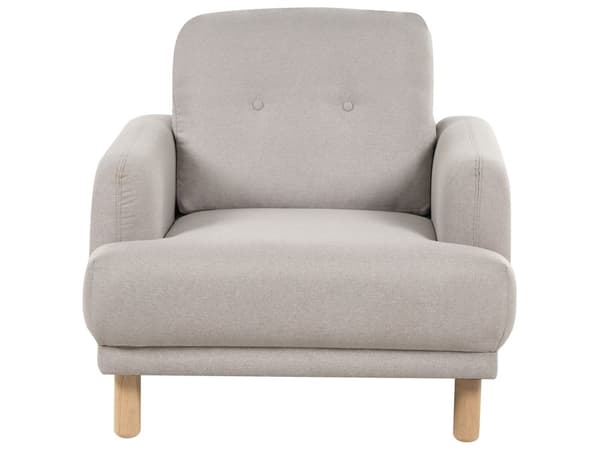 Soffgrupp 3-sits Soffa Fåtölj Taupe Polyestertyg Träben Loveseat Retro Minimalistiska Vardagsrumsmöbler
