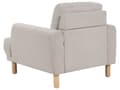 Miniatyrbild 10 av 11: Soffgrupp 3-sits Soffa Fåtölj Taupe Polyestertyg Träben Loveseat Retro Minimalistiska Vardagsrumsmöbler