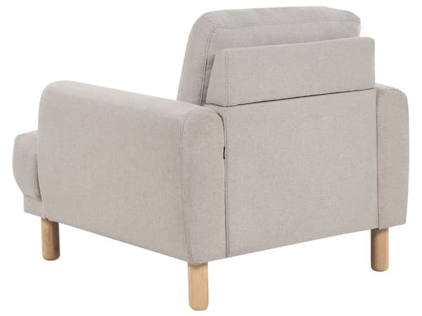 Soffgrupp 3-sits Soffa Fåtölj Taupe Polyestertyg Träben Loveseat Retro Minimalistiska Vardagsrumsmöbler