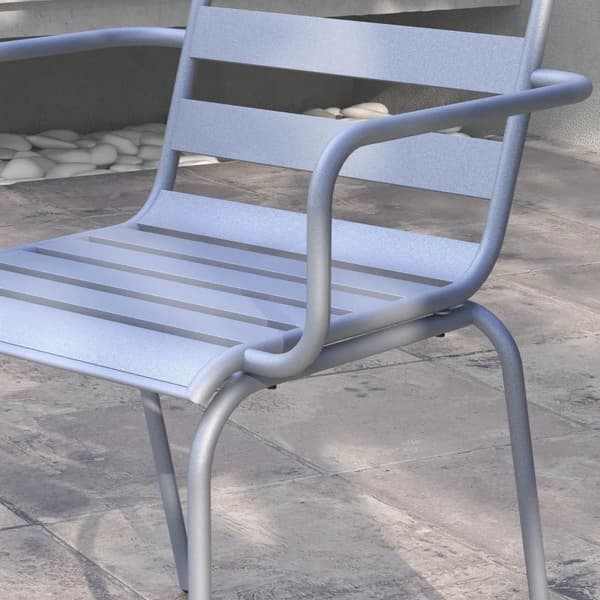 Rootz Trädgårdsmöbler Set - Balkong Bistro - Soffbord - 3-delad Bistro - Hopfällbar - Modern Design - Stål - Ljusgrå - 51 x 58 x 78 cm
