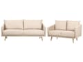 Miniatyrbillede 1 af 11: Sofasæt Beige Stof Polyester 5 Personers Sofagruppe Design Stue Indretning