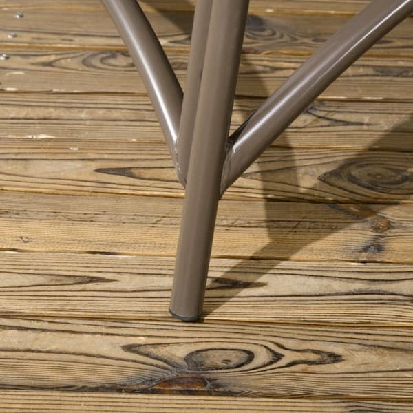 Rootz Havemøbelsæt - 2 kurvestole - Sidebord - Sammenfoldelig - Sædehynder - Metalstel - Stål-Polyester - Sand - 110w X 52d X 40h Cm