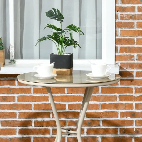 Rootz Trädgårdsmöbelset - 2 stolar - Bordshärdat - Bordsskiva i glas - Sittdynor - PE-rotting - Sittdynor - Metallram - PE-rotting-stål-polyester - Kh