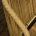 Miniatyrbillede 6 af 6: Rootz Polyrattan Havemøbler - Rattan Patio - Siddehynder - 3-delt sæde - Rygpuder - Faux Rattan - Metalramme - Polyester - Grøn - 47W x 48D cm