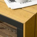 Miniatyrbild 4 av 6: Rootz Trädgårdsmöbelset för 3 personer - Balkongmöbler med sittdynor - Aluminiumram - Trälook - Mörkgrå + Natur - 150L x 78W x 72H cm