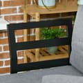 Miniatyrbild 6 av 6: Rootz Trädgårdsmöbelset för 3 personer - Balkongmöbler med sittdynor - Aluminiumram - Trälook - Mörkgrå + Natur - 150L x 78W x 72H cm