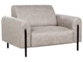 Miniatyrbild 9 av 11: Soffgrupp Grå Tyg Metallben 3-sits Soffa Läderlook Klassisk Fåtölj Justerbart Ryggstöd Vardagsrum Modernt