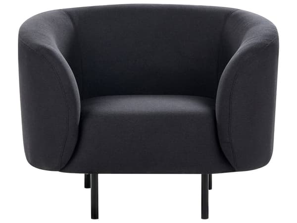 Sohvaryhmä musta kangas verhoiltu rautajalat kuudelle kaareva perinteinen glamour tyyli