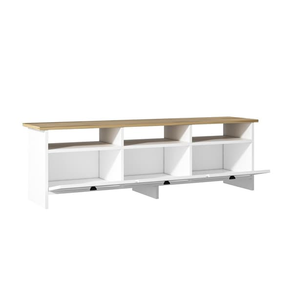 Chic Home Otto TV-taso 150 cm + sohvapöytä, valkoinen/ruskea