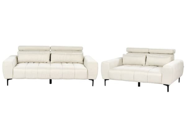 Sofasæt Creme Hvid Polyester 5 Personers Sofagruppe Design Stue Indretning
