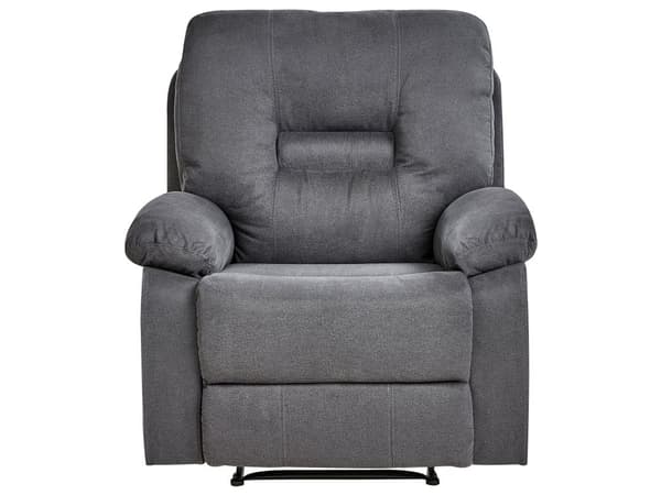 Soffgrupp Recliner 3-sits 2-sits Fåtölj Mörkgrå Manuellt Justerbar Rygg och Fotstöd