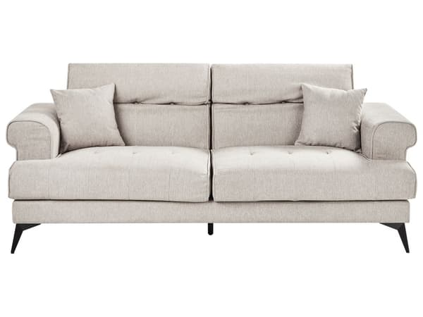 Soffgrupp 3-sits och 2-sits Taupe Tygklädsel med Justerbara Nackstöd Modern Stil Vardagsrumsmöbler