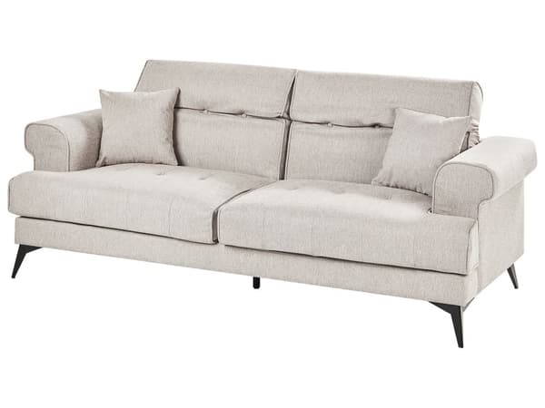 Soffgrupp 3-sits och 2-sits Taupe Tygklädsel med Justerbara Nackstöd Modern Stil Vardagsrumsmöbler
