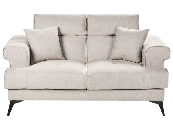 Soffgrupp 3-sits och 2-sits Taupe Tygklädsel med Justerbara Nackstöd Modern Stil Vardagsrumsmöbler