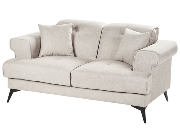 Soffgrupp 3-sits och 2-sits Taupe Tygklädsel med Justerbara Nackstöd Modern Stil Vardagsrumsmöbler