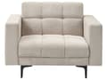 Miniatyrbillede 6 af 11: Sofasæt Beige Polyester 5 Personers Sofagruppe med Lænestole Splitback Sovefunktion Stue Indretning