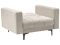 Miniatyrbillede 7 af 11: Sofasæt Beige Polyester 5 Personers Sofagruppe med Lænestole Splitback Sovefunktion Stue Indretning