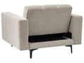 Miniatyrbillede 8 af 11: Sofasæt Beige Polyester 5 Personers Sofagruppe med Lænestole Splitback Sovefunktion Stue Indretning