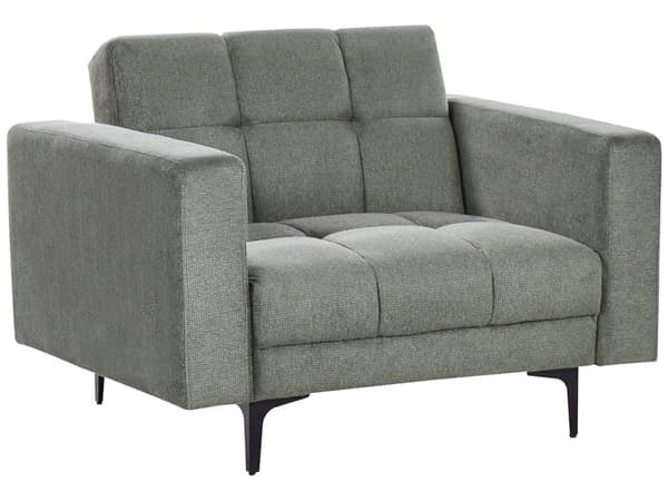 Sofasæt Grøn Polyester 5 Personers Sofagruppe med Lænestole Splitback Sovefunktion Stue Indretning