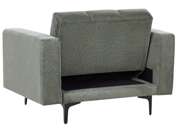 Sofasæt Grøn Polyester 5 Personers Sofagruppe med Lænestole Splitback Sovefunktion Stue Indretning
