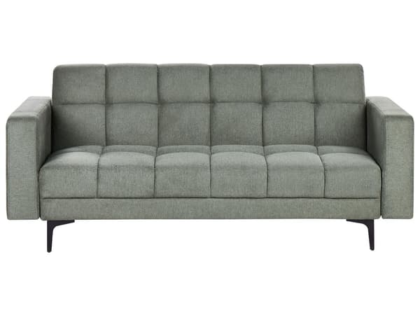 Sofasæt Grøn Polyester 5 Personers Sofagruppe med Lænestole Splitback Sovefunktion Stue Indretning