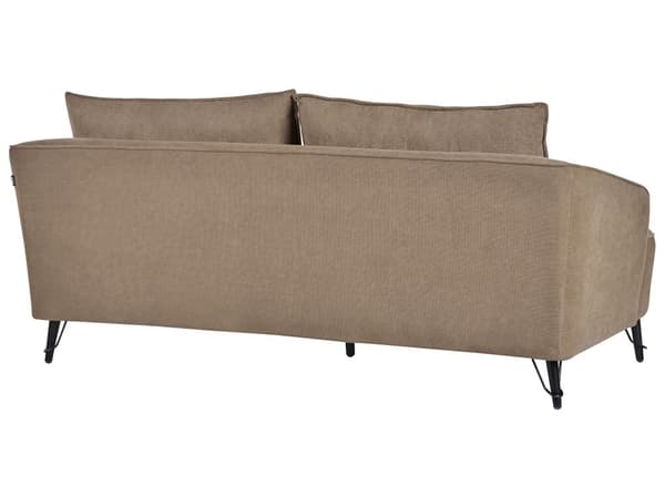 Soffgrupp 2- och 3-sits Brun Tygklädsel Extra Kuddar Modern Stil Vardagsrumsmöbler