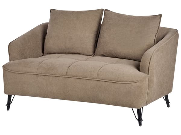Soffgrupp 2- och 3-sits Brun Tygklädsel Extra Kuddar Modern Stil Vardagsrumsmöbler