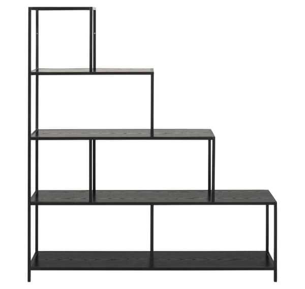 Shelf SEAFORD 135x35xH150cm, black