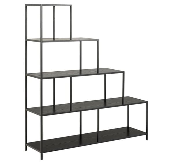Shelf SEAFORD 135x35xH150cm, black