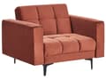 Miniatyrbillede 9 af 11: Sofasæt Rød Velour 5 Personers Sofagruppe med Lænestole Splitback Sovefunktion Stue Indretning