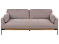 Miniatyrbild 4 av 11: Soffgrupp Taupe Polyester Tyg Järn Svarta Ben 3-sits 2-sits Fåtölj Stoppad Vardagsrumsmöbler