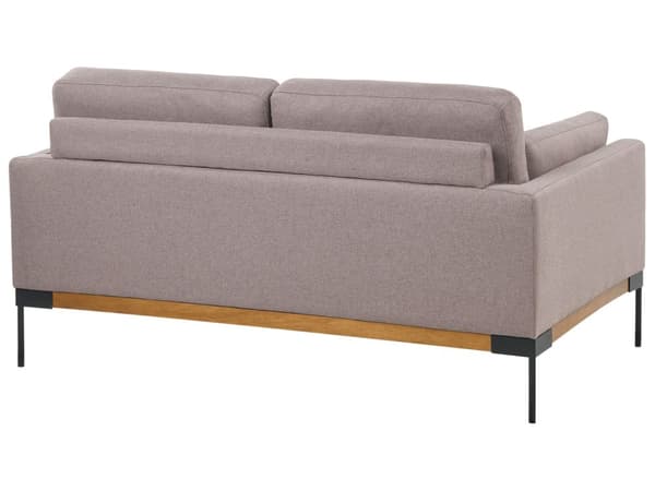 Soffgrupp Taupe Polyester Tyg Järn Svarta Ben 3-sits 2-sits Fåtölj Stoppad Vardagsrumsmöbler