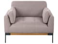 Miniatyrbild 11 av 11: Soffgrupp Taupe Polyester Tyg Järn Svarta Ben 3-sits 2-sits Fåtölj Stoppad Vardagsrumsmöbler