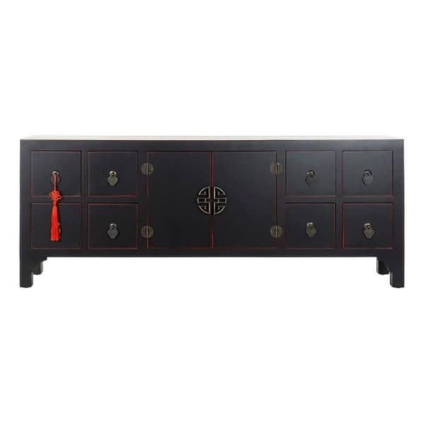 TV-möbel Thyann Fir Wood MDF (130 x 24 x 51 cm)
