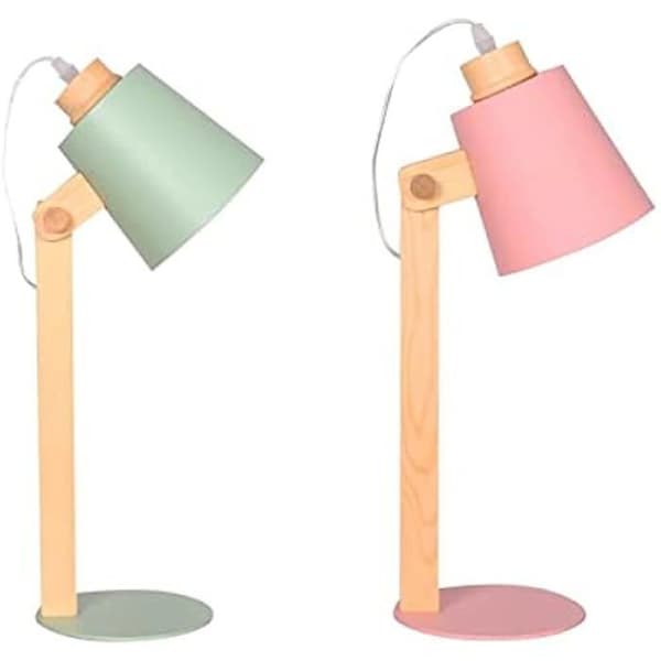 Skrivbordslampa - DKD Home Decor - 15x20x50 cm - Metall - Trä - 2 enheter