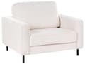 Miniatyrbillede 8 af 11: Sofasæt hvid polyester boucle 3 + 1 sofa lænestol stue soveværelse sæt