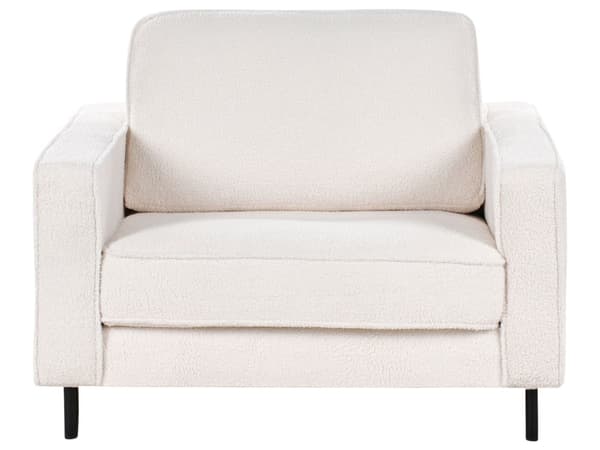 Sofasæt hvid polyester boucle 3 + 1 sofa lænestol stue soveværelse sæt