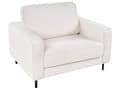 Miniatyrbillede 10 af 11: Sofasæt hvid polyester boucle 3 + 1 sofa lænestol stue soveværelse sæt