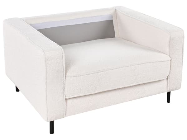 Sofasæt hvid polyester boucle 3 + 1 sofa lænestol stue soveværelse sæt