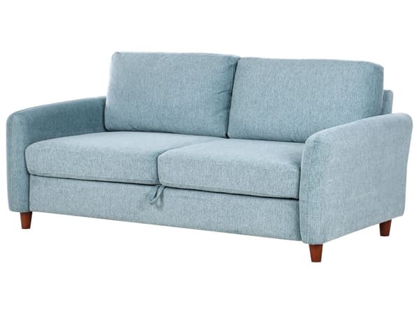 Sofasæt Blå Polyester 5 Personers Sofagruppe med Opbevaring Design Stue Indretning