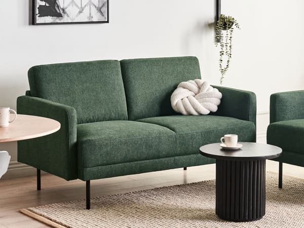 Sofasæt Grøn 3 Personers Sofagruppe med Sofa og Lænestol Klassisk Minimalistisk Siddemøbler
