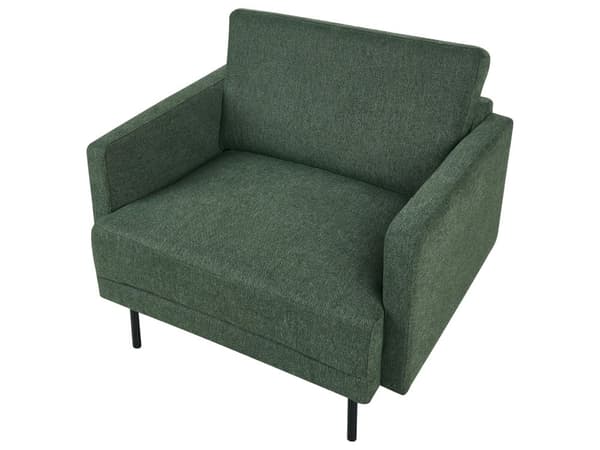 Sofasæt Grøn 3 Personers Sofagruppe med Sofa og Lænestol Klassisk Minimalistisk Siddemøbler