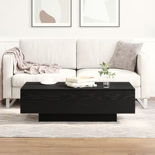Soffbord svart ek 100x30x36,5 cm konstruerat trä
